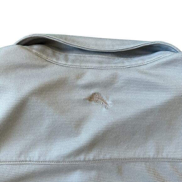 Tommy Bahama Tencel Modal Polo Short Sleeve Shirt Gray Mens size Large - Picture 4 of 5